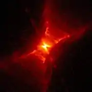 The Red Rectangle Nebula, an example of a protoplanetary nebula.