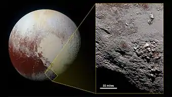 Pluto - Wright Mons(context; 14&nbsp;July 2015).
