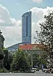 Sky Tower seen from the Liberty Square (Plac Wolności)