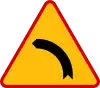 A-2 "dangerous bend to the left"