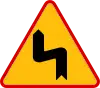 A-4 "dangerous bends — first to the left"