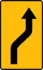 T-18c "plate indicating unexpected change of road direction – to the right"