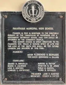 This is a historical marker of the school