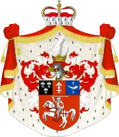 Later arms of the Princes Sapieha (1858–1859)