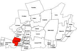 Location of Czarnów in Gmina Leszno