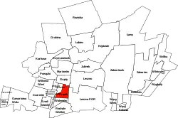 Location of Grądki in Gmina Leszno