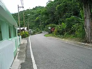 A stretch of PR-511 in the hills of Barrio Real, looking northbound