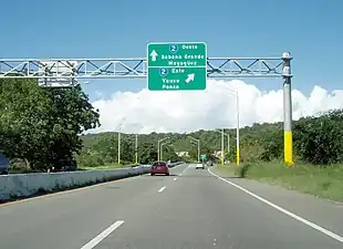 Eastern end of Highway 116 in Guanica where it meets Highway 2