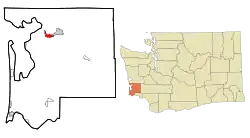 Location of South Bend, Washington