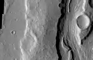 Close-up of Padus Vallis, as seen by THEMIS.