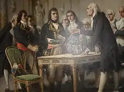 Image 4Alessandro Volta demonstrates the first electrical cell to Napoleon in 1801. (from History of science)