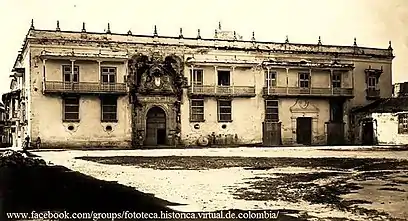 Palace of the Inquisition in 1875 (cleaned photo).