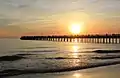 Sunset near the pier