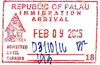 Entry stamp