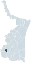 Location of Palmillas Municipality in Tamaulipas