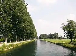 Typical canal in the countryside of Pandino