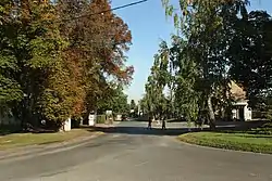 Centre of Panenské Břežany