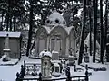The cemetery during a snow storm in 2005