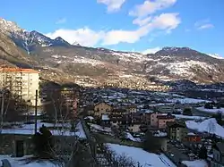 Winter panorama of Châtillon