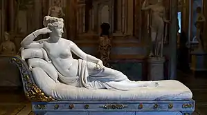 Venus Victrix; by Antonio Canova; 1804–1808; marble; length: 200&nbsp;cm; Galleria Borghese (Rome)