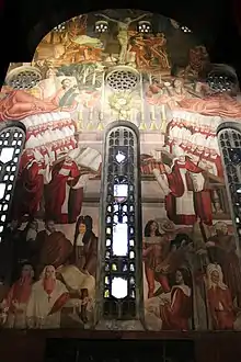 Fresco depicting Christopher Columbus and the Council of Trent