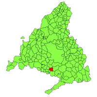 Location of Parla within the Community of Madrid