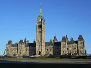 Centre Block of the Canadian Parliament Buildings, Ottawa, Canada: 1916–1920