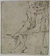 A second drawing by Parmigianino with similarities to image 10. Pen, ink on paper. 1524 - 1527