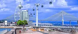 Parque das Nações with Vasco da Gama Bridge