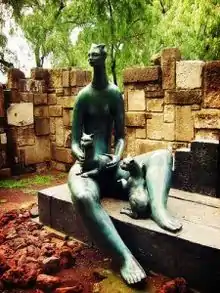 Sculpture exhibited in a park of Mexico