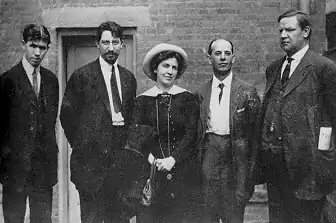 Image 19Strike leaders at the Paterson silk strike of 1913. From left, Patrick Quinlan, Carlo Tresca, Elizabeth Gurley Flynn, Adolph Lessig, and Bill Haywood.