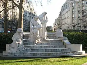 Memorial to Mme. Marguerite Boucicaut and Baroness Clara de Hirsh, honoring their charitable work, in the Square Boucicaut&nbsp;[fr] in Paris