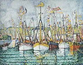 Paul Signac, Bénédiction des thoniers à Groix, 1923