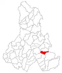 Location in Harghita County