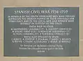 Spanish Civil War Plaque