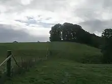 The site of Castle Haugh viewed from the Pennine Bridleway.