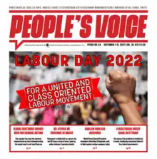 Front page of the September 2022 issue of "People's Voice"