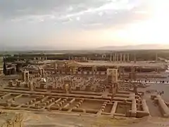 A general view of the ruins at Persepolis.