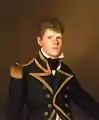 Peter Rainier (1784-1836) in 1806, just after first being made captain at only 21 under Edward Pellew,  painted in India by Thomas Hickey, National Maritime Museum