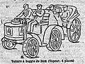 de Dion-Bouton steam Voiture a boggie Count de Dion finished firstLe Petit Journal – Contest for Horseless Carriages, Paris-Rouen. Le Petit Journal Sunday 22 July 1894