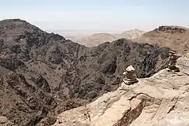 Cliffs near Petra, View over Wadi Arabah