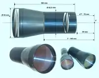 Petzval type movie projection lens