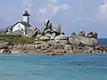 Pontusval lighthouse near Brignogan-Plages