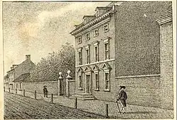 The third presidential mansion, President's House in Philadelphia, occupied by Washington from November 1790&nbsp;– March 1797. Occupied by Adams: March 1797&nbsp;– May 1800.