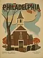 WPA poster promoting the church as a Philadelphia destination