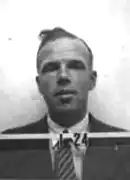 Moon's identity badge photo from Los Alamos Laboratory