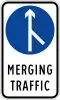 Merging traffic (plate type)