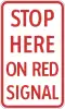 Stop here on red signal