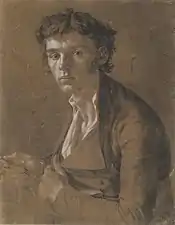 Self-portrait (ca. 1801–02), black & white chalk, 55.3 x 43.3&nbsp;cm.