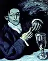 Angel Fernández de Soto with absinthe by Picasso.